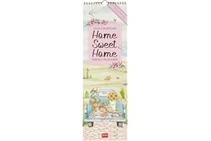 Legami - Calendario da Parete 2026, Home Sweet Home, Calendario da Muro Piccolo, 12 Mesi e Planner Annuale, in Inglese, Spazio per Note, Segni Zodiacali, Festività Internazionali, 16 x 49 cm