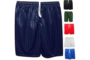 Style Spot Unisex School Pe Shorts Shadow Stripe Boys Girls Kids Back to School Gym Football Games Sports Pull Up Shorts