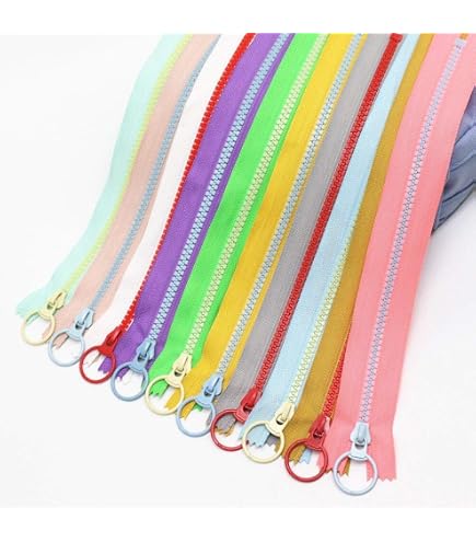 Fermetures éclair #5 Vertes - Lot De 2, Longueur 15 Cm, En Plastique Moulé, Pour Couture Vêtements Et Accessoires