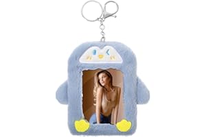 Mabor Śliczny uchwyt na fotokartkę K-Pop z brelokiem pluszowy kreskówka 7,6 cm idol album studencki torba na karty dowód osobisty etui mini uchwyt na zdjęcie rękawy ochronne artykuły p