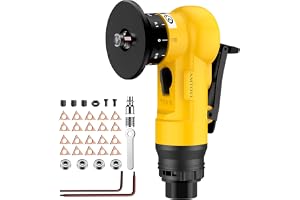 AMTOVL Pneumatic Chamfering Tool, Mini Air Chamfer Tool W/ 10C & 10R Blades | Chamfer Tool with 10 C-Angle & 10 R-Angle Blades, 45° 30000 RPM Chamfering Tool for Metal and Wood with 1/4" Air Inlet