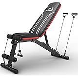 FLYBIRD Panca regolabile, panca multiuso per allenamento completo in casa, palestra, piegatura rapida, inclinazione/declino