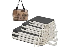 SWIHELP Opakowanie Kompresyjne 7 szt. Kostek Bagażu Podręcznego Torby Podróżne z Możliwością Rozbudowy Niezbędne Walizek Zestaw Toreb Podróżnych z Organizerem Bagażu