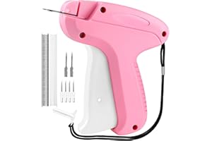 HABGP Stichpistole für Kleidung, Handstich Stichmarkierpistole, Stoffhefter für Kleidungsfixierer, Nähset inklusive 1000 schwarzen Verschlüssen & 1000 weißen Verschlüssen & 6 Nadeln