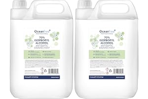 OCEAN FREE IPA Disinfectant Rubbing Isopropyl Alcohol - 5L Litre - Kills 99% Bacteria, Germs - Sanitiser Sanitizer (Pack of 2)