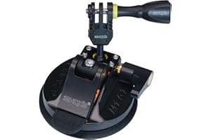 iSHOXS M1GT Ventouse | Professionnel Suction Cup avec Fixation sphérique 3D/360° | Compatible à Toutes Les caméras d'action | Utilisable sur Surface Lisse Voiture Moto et Bateau