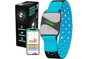 Vortec Bluetooth Heart Rate Monitor Armband | ANT Heart Rate Monitor | Arm band Heart Rate Monitor| Wrist heart rate monitor peloton compatible with iFit Polar Strava Wahoo Garmin > 200 Apps