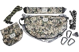 Hawk Hamaca de helio, ligera, plegable, cómoda, silla de árbol de caza con asiento acolchado extraíble