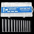 JZK 240x XXXL Clear Half Cover Extra Long Square Nail Tips For Acrylic Extensions, No C Curve False Nail Tips Long For Gel And Acrylic Nails, 3XL Finger Nail Extension Tips
