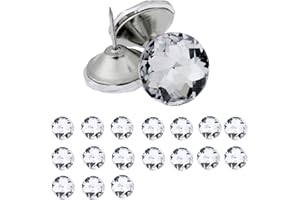 Mgoodoo Lot de 20 Clous Décoratifs en Cristal, Clous de Tapissier en Cristal de Diamant pour Canapé, Tête de Lit, Décoration Mural et Autres Ameublement, etc.