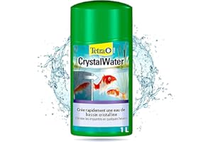 Tetra Pond CrystalWater – Clarificateur d’Eau de Bassin – Favorise une Eau Cristalline - Agglomère et facilite l’élimination des particules en suspension – 1 L
