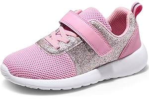 Harvest Land Girls Trainers Kids Athletic Shoes Toddlers Glitter Sneakers Breathable Tennis Running Sports Shoes