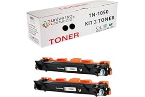 Universo Cartuccia® Toner Compatibile per Brother TN1050 TN-1050 Cartucce di Toner per DCP-1612W 1510 1512 1610W per MFC-1910W 1810 per HL-1210W 1212W 1110 1112 (2 TN1050)
