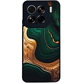 BG AKSESUAR Xiaomi Mi 15 ile Uyumlu Siyah Silikon Kılıf, Mermer Desen, &Ccedil;iziklere ve Darbelere Karşı Koruma