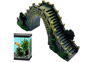 PHASZ Ponte decorativo per acquario – Arco decorativo da giardino | Mini ponte in pietra decorazione da giardino ad arco ponte, mini decorazione artificiale per acquario per la pesca