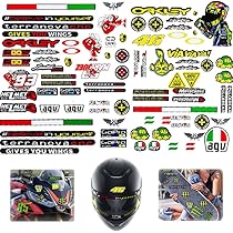 Kit 79 Adesivi Per Moto E Caschi - Stickers Vinile Per Personalizzare Veicoli, Made In Italy - Foto 5