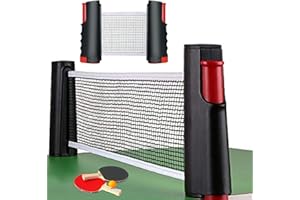 Cutiolly Red de Ping Pong Retráctil,Red Ping Pong PortatilRed de Ping-Pong Extensible,Soporte Ping-Pong Telescópica,Red Retráctil de Tenis de Mesa,para Varias Mesas
