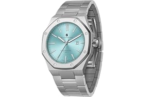 SAPPHERO Orologi Uomo Ottagonale 10ATM Impermeabile Business Casual Moda Uomo Giapponese Quarzo Acciaio Inox Luminoso Orologio da polso Regalo per Uomo