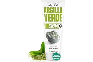 Idealine Argilla Verde Ventilata Antinfiammatoria 100ml, Crema Massaggio, Arnica e Artiglio del Diavolo per Tensioni Muscolari, Affaticamento e Mobilità Articolare, Argilla Verde Pronta all'Uso