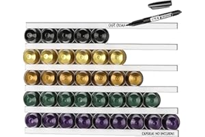 NEOWS Soporte de Cápsulas de Café Universal Compatible Dolce Gusto Nes presso Vertuo - Organizador de Capsulas Adhesivo Cualquier Superficie - Dispensador PortaCápsulas Adhesivo Gran Capacidad - 6Pcs Blanco