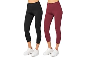 Merry Style Legging Coton Femme Confortable Souple Extensible 3/4 Legging Femme Court Tous Les Jours ou détente à la Maison Vêtements pour Femmes MS10-199