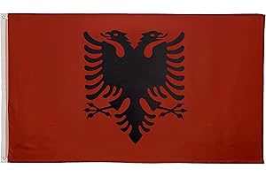 FlagScout Albanian Flag, 90 x 150 cm, Flags with Top Quality, High-Quality Workmanship and Bright Colours