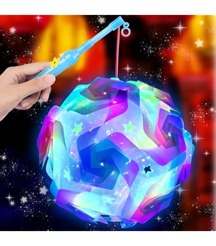 2er Set Laternenstäbe Mit LED Für Kinder - Bunte Martinslaternen Zum Basteln