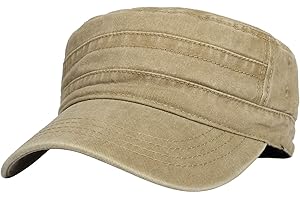 Jarseila Casquette Militaire Homme Femme Vintage Chapeau Army avec Visière Chapeau de Cadet Coton Casquette de Baseball, Printemps Été