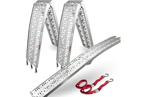 MS-POINT BITUXX® 2X Motorradrampe/Alu Auffahrrampe/Verladerampe/Auffahrschiene 340kg / 2,28m klappbar