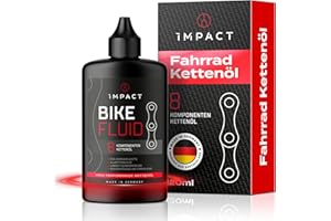 IMPACT Kettenöl Fahrrad 120 ml – 8-Komponenten Allwetter-Öl für E-Bike, MTB & Rennrad