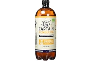 Captain Kombucha Pineapple Peach Splash, Té de Burbuja - 1000 ml