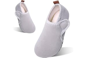 Aisprts Zapatillas de Casa para Niños con Forro Polar, Pantuflas Invierno Antideslizantes, Calzado Interior Cálido para Niños y Niñas