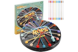 SINZONEU Brainy Knots Jeu de Société, Puzzle Démêlage Corde avec 10 Ficelles Colorées,Jeu de Logique Stratégique pour Enfants 3+ Jeu Familial Voyage