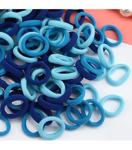 Lot De 24 élastiques à Cheveux Sans Métal - 35mm, Couleurs Mélangées Vives