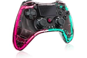 Laazii Manette pour PS4, Manette PS4 Contrôleur Manettes sans Fil avec Gyroscope à 6 Axes Pavé Tactile/Double Vibration, 800mAh Batterie Rechargeable, Game Accessoire Joystick pour PS4/Pro/Slim/PC
