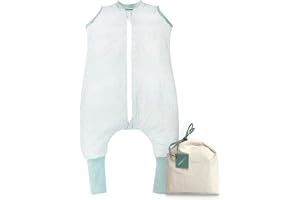 molis&co - Baby sovsäck med halkfria strumpor TOG 1 - Småbarn sovsäckar med ben 1 Tog - mjuk och mysig baby bärbar filt för s