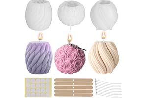 XTDMJ Lot de 3 moules à bougie en silicone 3D DIY - Ornements en spirale pour aromathérapie et artisanat