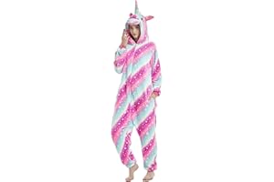 OVENDER Pigiama Kigurumi Tuta per Carnevale Natale Festa Costume da Party Animale Halloween Cosplay Adulto Monopezzo Onesies Unisex Donna Uomo
