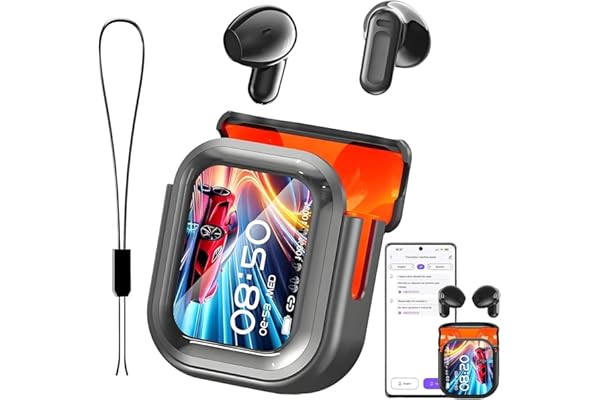 Relxhome NE20 AI Écouteur Traducteur Instantané, 135 Langues 6 Modes de Traduction, Bluetooth 6.0, Écran Tactile, Son HiFi, Idéaux pour Le Bureau, Le Sport et Les Études