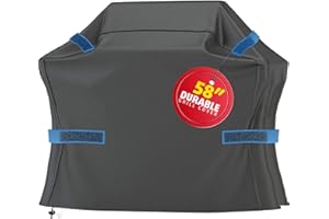 ANTONKI Barbecue Covers Waterproof BBQ Cover Heavy Duty Large Oxford Cover, Outdoor BBQ Grill Cover, Windproof, Rip-Proof & UV Resistant Cover for BBQ (145x61x117cm)