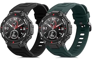 kwmobile Pasek kompatybilny z zegarkiem Huami Amazfit T-Rex/T-Rex Pro, 2 x zapasowy silikonowy pasek do zegarka