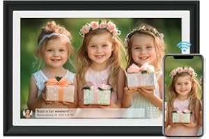 DXMART 32GB 10.1 Inch WiFi Digital Picture Frame with 1280x800 HD IPS Touch Screen, Send Photo or Videos via App or Email,Support USB Drive/SD Card Extend Storage,Auto-Rotate,Wall Mountable