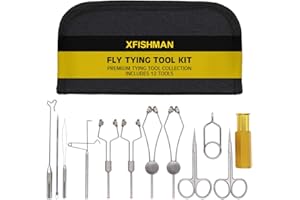 XFISHMAN Fliegenbinden-Set zum Fliegenfischen - Fliegen mit Werkzeugen und Materialien