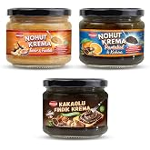 Mezzet Şeker İlavesiz Gurme Krema Seti 3x200g -%40 Fındıklı Kakaolu, İncirli &amp; Fındıklı Nohut, Portakallı &amp; Kakaolu Nohut Kre