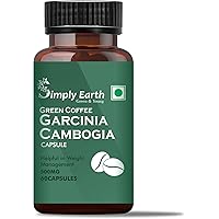 Simply Earth Natural Weight loss support with Garcinia Cambogia & Green Coffee Bean Extracts - (60 Capsules) (In…