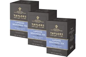 Taylors of Harrogate Lapsang Souchong Tea 20 sachets de thé emballés et étiquetés (lot de 3)