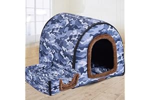 DG CATIEE Extra Large Dog House Luxury Big Dog Kennel,XL Large Big Dog Kennel House Bed Cat Cave Pet Shelter for Big Medium Dog Indoor Outdoor (XL(75 * 57 * 55cm),F)