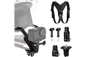 K&F CONCEPT Soporte para Casco de Motocicleta Chin Mount - Accesorios de Fijación Universal Compatible con GoPro/dji Osmo Action 3/4/5 Pro/Insta360 X4/X3/One/Ace Pro/Go3