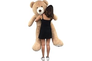 bananair Giant Teddy Bear, 130 to 340 cm - CE Certified, Ultra Soft and Plush, Assured Cuddles - Assembled in France for Celebrations, Birthdays, Room Decor (130 cm / 51,1 inches)