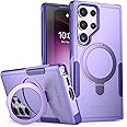 POETIC Neon MagPro Case Designed for Samsung Galaxy S23 Ultra / S22 Ultra 5G 6.8 inch,[Compatible with MagSafe] Dual Layer Heavy Duty Tough Rugged Shockproof Protective, Magnetic Ring Stand, Purple